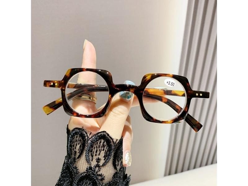 Blue Light Blocking Reading Glasses For Man Woman Retro Small Round Frame Carousel 1