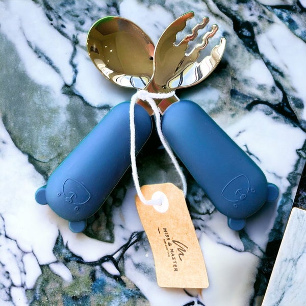 Kids Cutlery Set - Navy Carousel 1