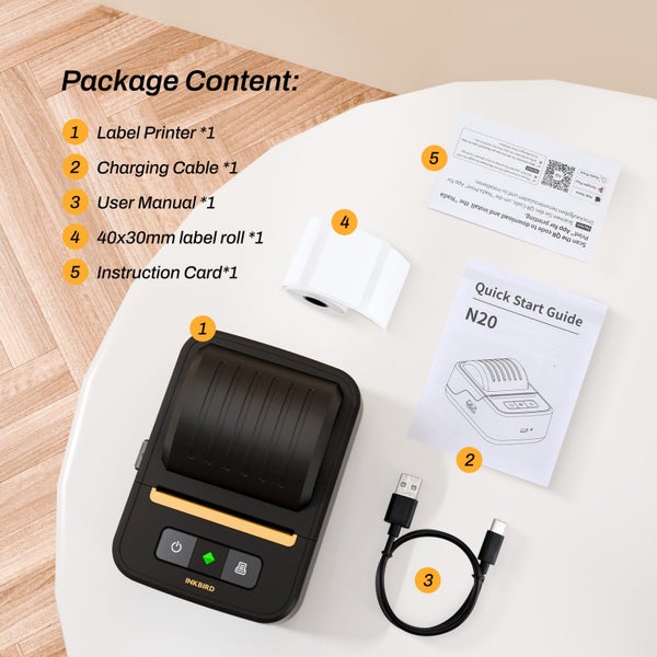 Bluetooth Label Maker Printer Portable INKBIRD N20 Carousel 10