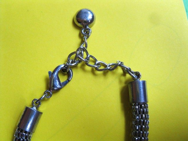 Stunning Silver Chain Necklace with Large Diamante Carousel 8