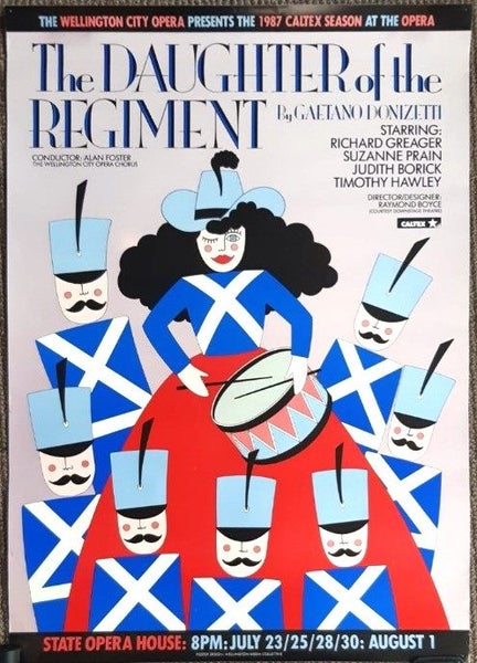 Wgtn city Opera Daughter of the regiment Poster 1987 Carousel 1