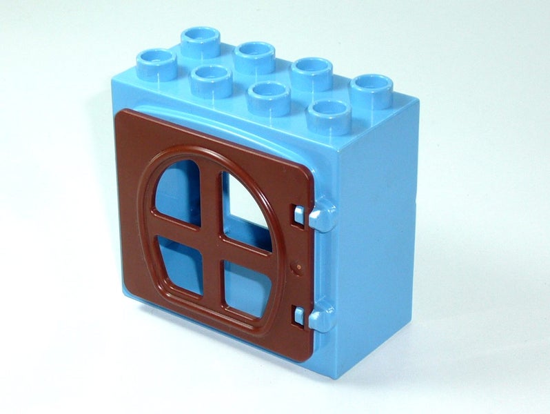 ®™DUPLO - 1 Medium Blue/Reddish Brown Door/Window Pane ~Retitred 2024~ Carousel 2