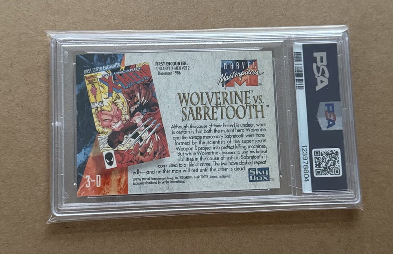 PSA 7 X-Men Wolverine VS Sabretooth 1992 Carousel 2