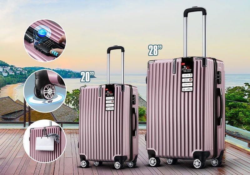 2PCS Luggage Trolley Set Travel Storage Suitcase Carousel 1