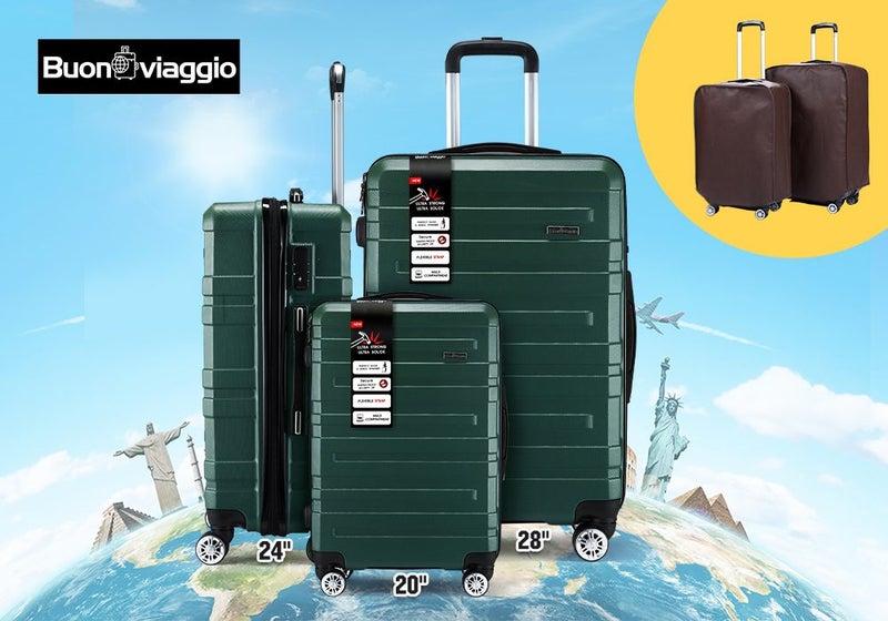 3PCS Travel Luggage Suitcase Trolley Set Carousel 1
