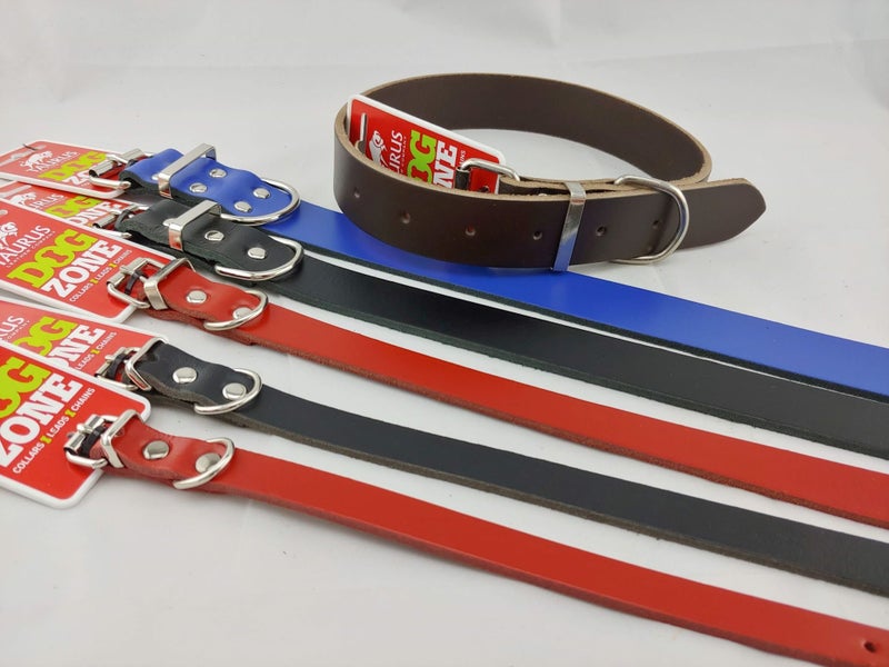 Taurus Leather Dog Collar Medium 48cm - LASERLINX Carousel 1