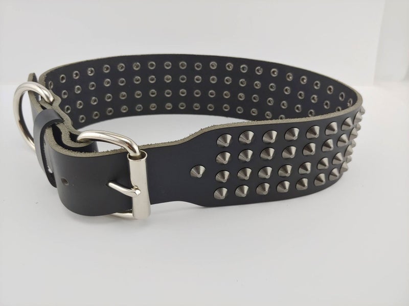 Genuine Leather - Studded Dog Collar 75cm XXL Carousel 1