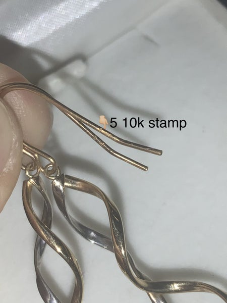 Two colours 10k twisted earrings Carousel 2