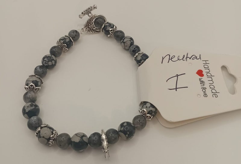 hand crafted crystal bracelets ~ purple and neutrals Series Carousel 18