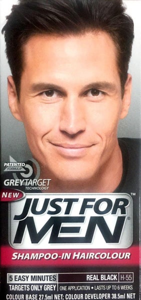 Just For Men Shampoo-In Hair Colour Real Black Carousel 1