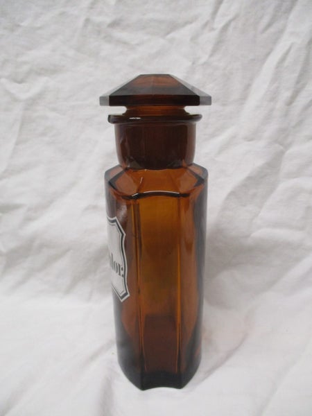 BT12 1640 - European Chemist Bottle / Jar - apothecary bottle - Past Ammon chlor Carousel 2