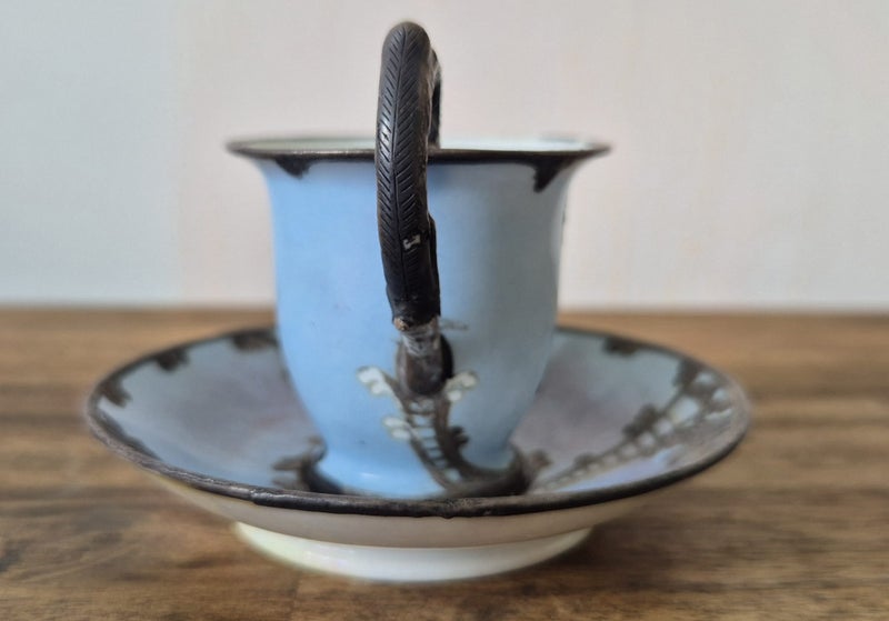 Rare Antique Nathan Dohrmann & Co. San Francisco Teacup with Saucer Pre 1900 Carousel 2