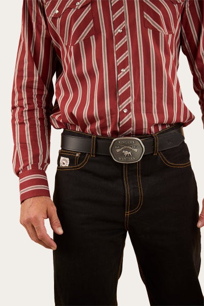 Ringers Western Ringers Western Barrington Mens Slim Fit Jean - Black Carousel 10