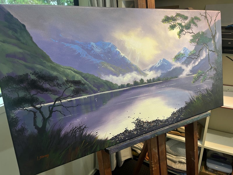 Large Original oil Painting by NZ Artist Linelle Stacey Carousel 2