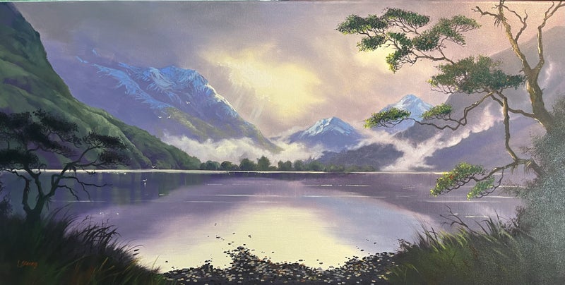 Large Original oil Painting by NZ Artist Linelle Stacey Carousel 8