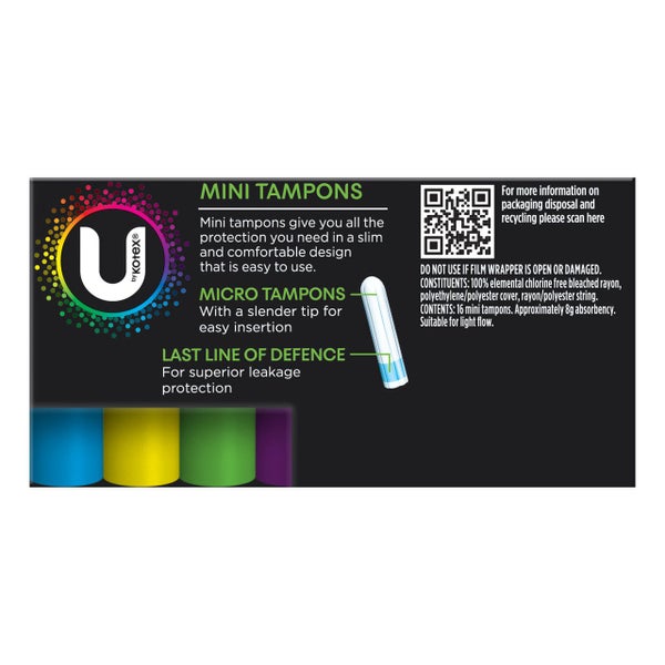U by Kotex Tampons Mini 16 Pack Carousel 2