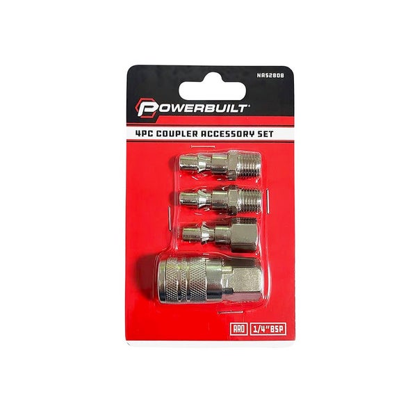 Powerbuilt 4Pc Aro Air Coupler Accessory Kit Carousel 1
