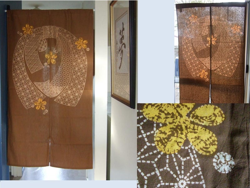 Japanese Noren doorway curtain privacy or decor 100% Cotton ENTRYWAY Carousel 1