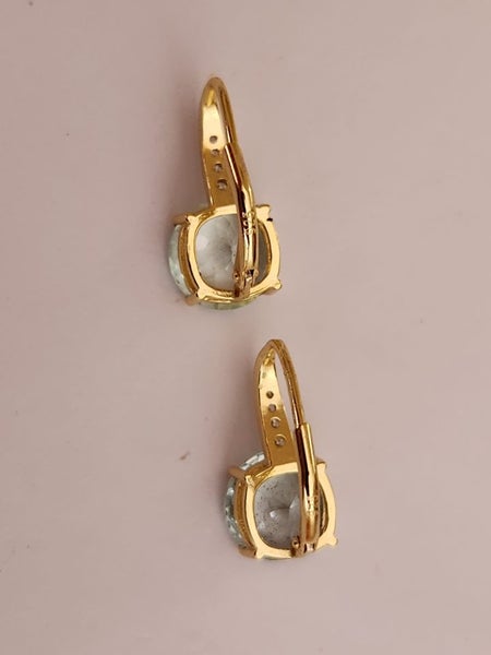 Aquamarine Earrings in 18ct Yellow Gold Plate Carousel 20