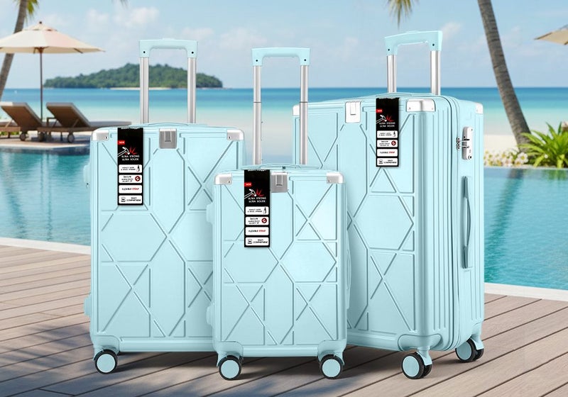 3PCS Luggage Set Travel Suitcases Trolley TSA Lock Carousel 1
