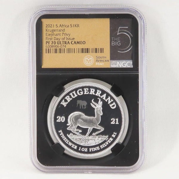 RARE 2012 Big 5 Ultra Cameo Krugerrand Elephant Privy Mark ONLY 1000 Carousel 2