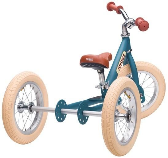 Trybike: 2-In-1 Steel Balance Bike - (Matte Blue / Brown) Carousel 1