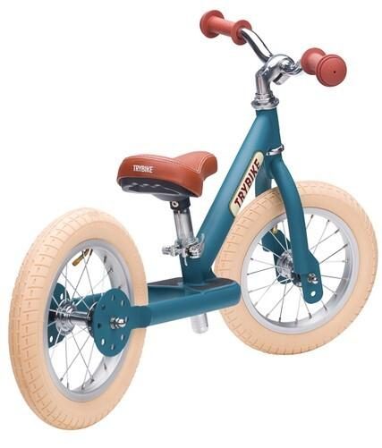 Trybike: 2-In-1 Steel Balance Bike - (Matte Blue / Brown) Carousel 2