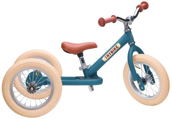 Trybike: 2-In-1 Steel Balance Bike - (Matte Blue / Brown) Carousel 4