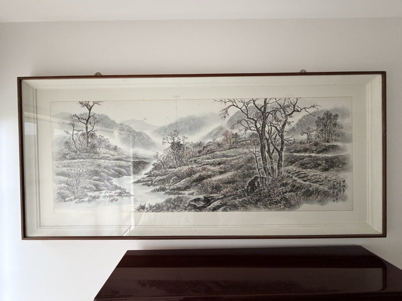 Exquisite Large Chinese Masterpiece Landscape Ink painting Carousel 2