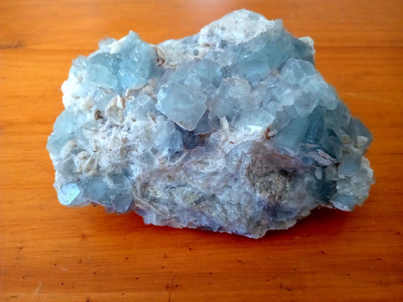 Rare Super High Quality Duochrome Flourite on Matrix w Barite Specimen 1.507kg Carousel 1