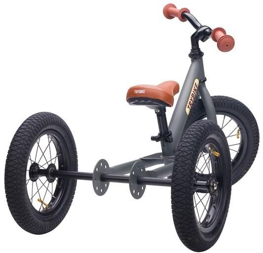 Trybike: 2-In-1 Steel Balance Bike - (Matte Grey / Brown) Carousel 1