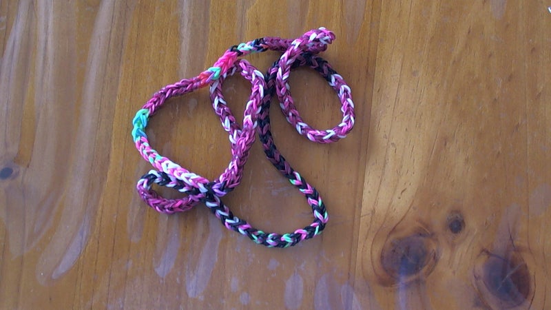 Long loom band necklace with lots of colors Carousel 1
