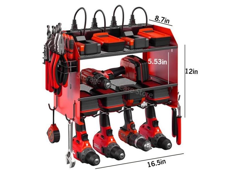 Hand Power Tool Organizer Rack 3 Layers Floating Tool Shelf Cabinet Wall Carousel 1