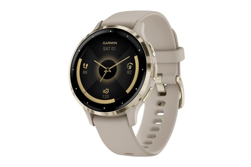Garmin Venu 3S Smart Sports Watch (Soft Gold with French Grey Band, 41mm) Carousel 1