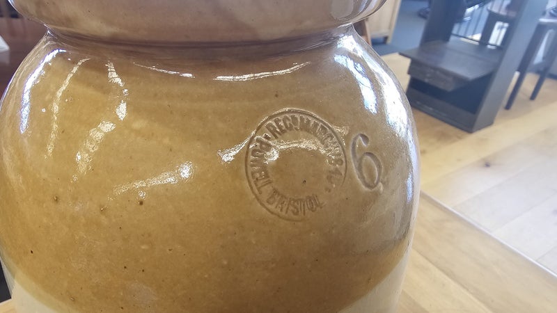 Vintage Stoneware Crock, marked 'March 1849, Powell, Bristol' Carousel 2