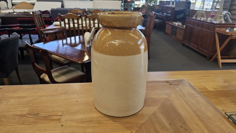 Vintage Stoneware Crock, marked 'March 1849, Powell, Bristol' Carousel 1