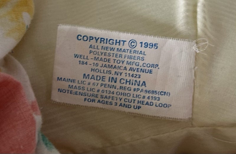 Vintage 1995 Sweetie Mine Soft Rag Doll – Well-Made Toy MFG Corp – 48cm Carousel 15