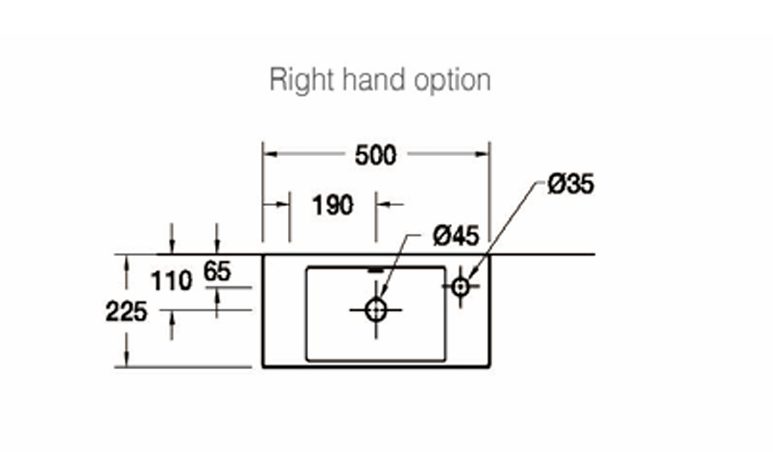 Right Hand Wall-Mount Basin + FREE Towel Bar Carousel 4