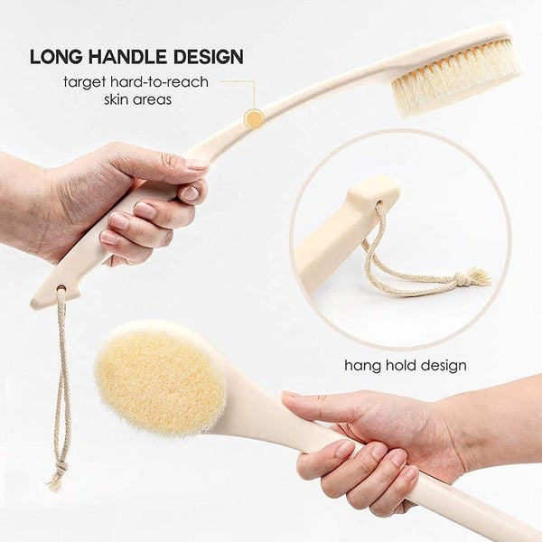Bath Brush, Soft Long Handle Shower Scrubber&washer For Exfoliating Self-cleanin Carousel 2
