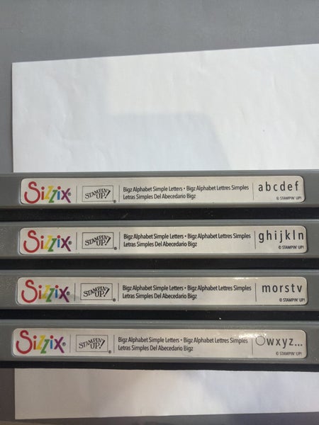 Stampin Up sizzix bigz Alphabet simple letters die - set of 4 dies Carousel 2