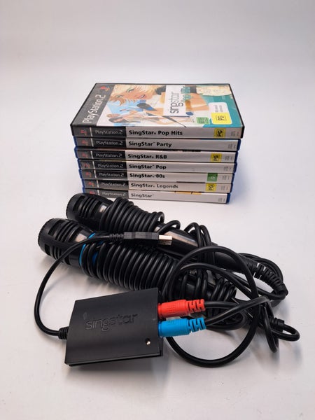* HUGE PS2 Singstar Lot! 7x Games & Microphone Set Bundle! * Carousel 1