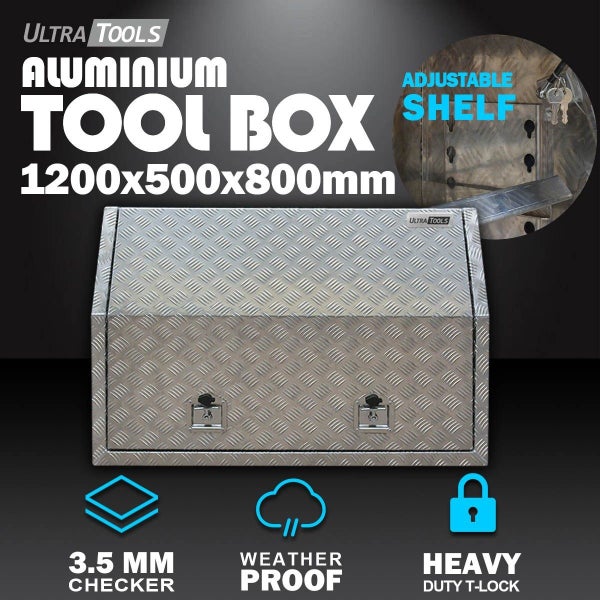 Aluminium Ute Tool Box 2.5mm 1200x500x800mm Full Side Opening Vehicle Storage Carousel 2