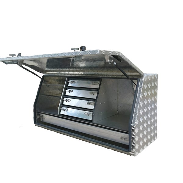 Aluminium Ute Tool Box 2.5mm 1400x530x700mm 5 Drawers Side Opening Vehicle Stora Carousel 1