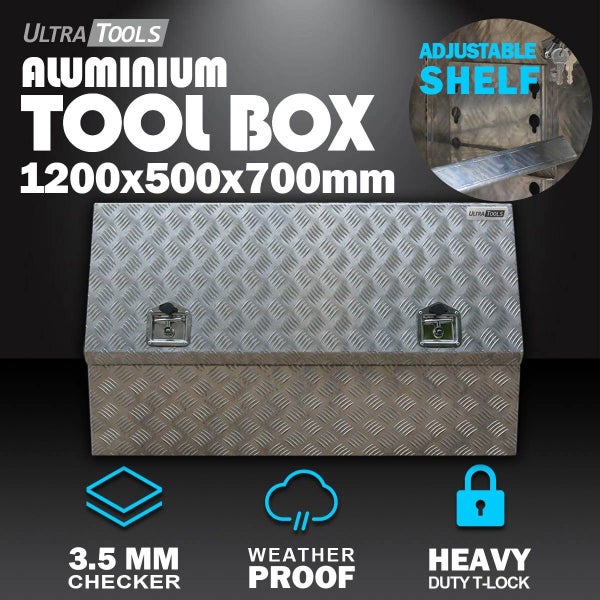 Aluminium Ute Tool Box 2.5mm 1200x500x700mm Side Opening Vehicle Storage Carousel 2