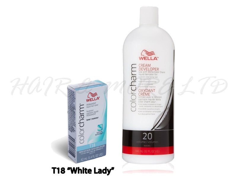 Wella Colour Charm Permanent Toner T18 42ml & Creme Developer 20v 946ml - NEW! Carousel 1