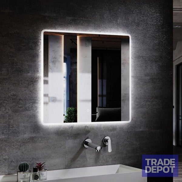 Vogue Frameless LED Mirror Rectangle - 800mm x 750mm Carousel 1