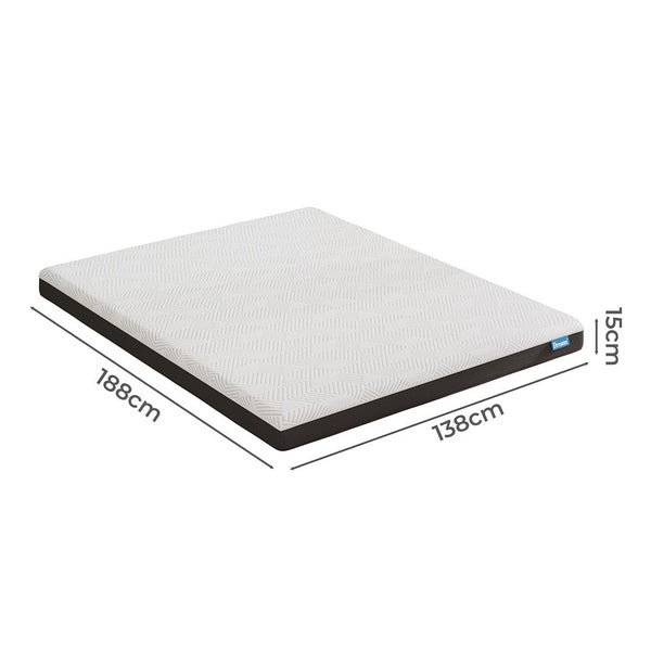 Dreamz Double Mattress Gel Memory Foam Cooling Breathable 15cm Medium Firm Carousel 2