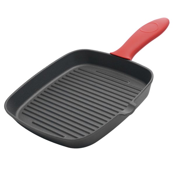 Toque Cast Iron Square Grill Pan with Spouts BBQ Skillet Cookware Kitchen Carousel 1