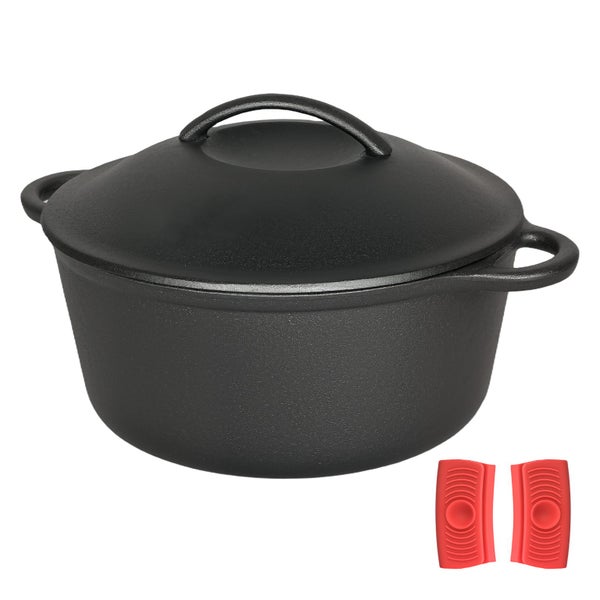 Toque 6.6L Cast Iron Dutch Oven Heavy Duty Casserole Pot With Lid Kitchen Carousel 1