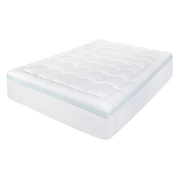 Dreamz Gel Memory Foam Mattress Topper Queen 7cm Pressure Relief Deep Pocket Carousel 1